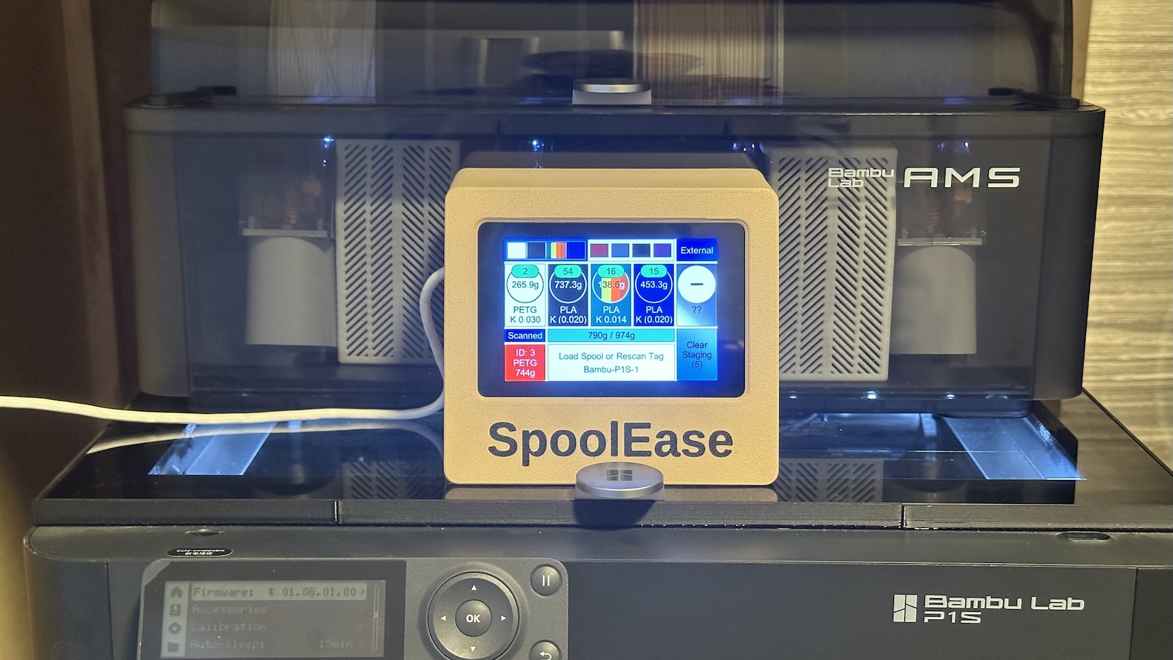 Completed SpoolEase Console device